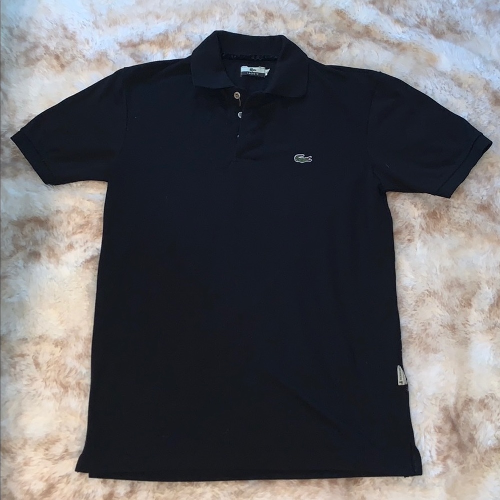 Men’s black Lacoste polo